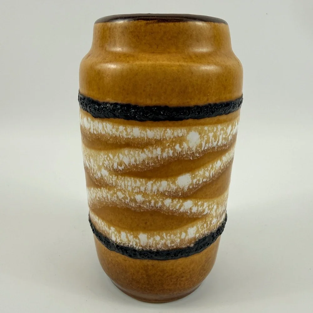 Scheurich West‎ Germany Fat Lava Pottery Vase 231-15 Mid Century Modern Ochre